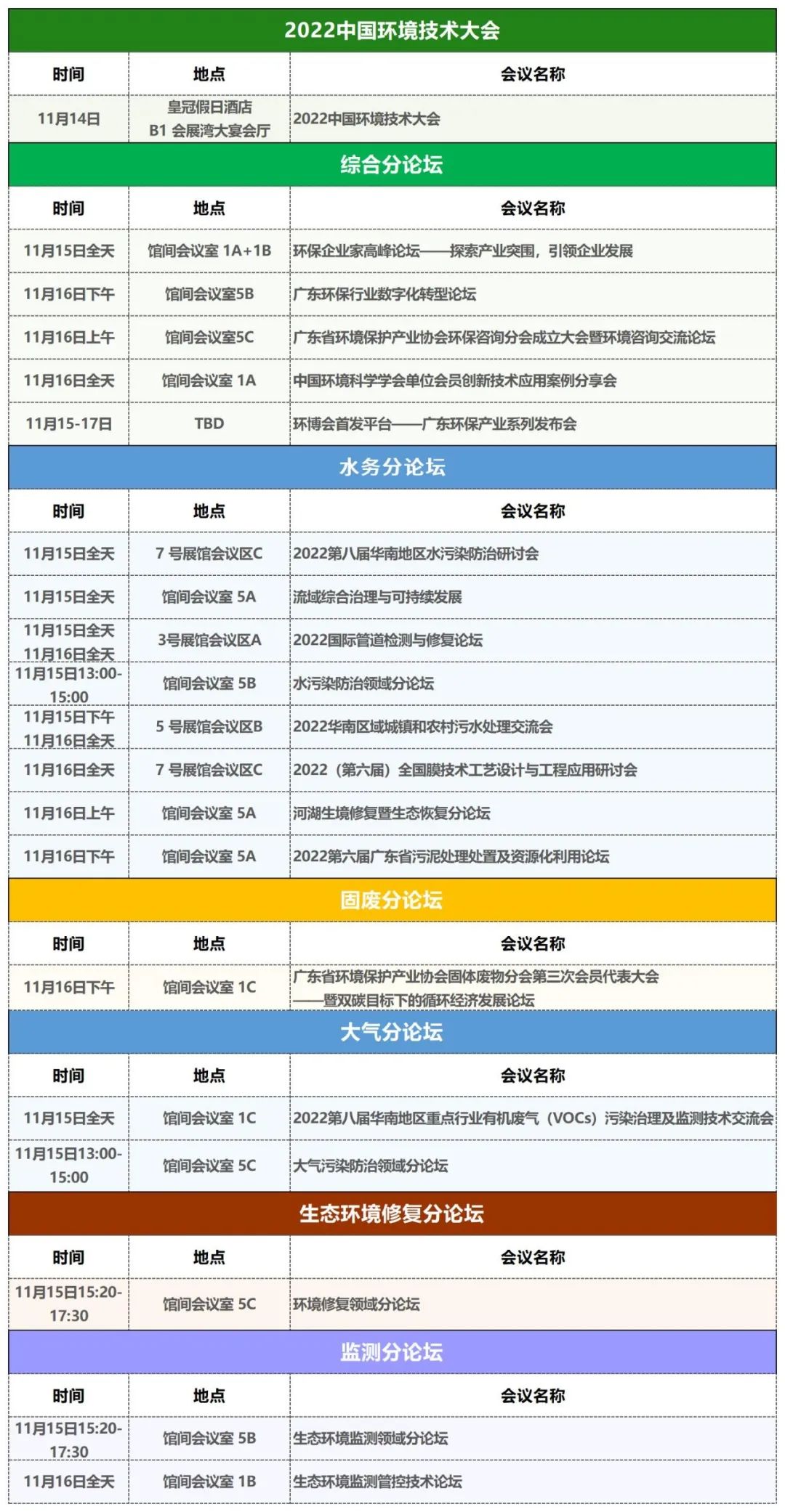 注：所有日程以現場實際為準