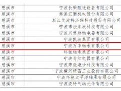 万丰轴承获“宁波市级绿色工厂”荣誉称号